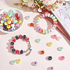 100Pcs UV Plating Rainbow Iridescent Acrylic European Beads MACR-PA0001-27-4