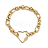 304 Stainless Steel Figaro Chain Bracelets for Women BJEW-JB14205-3
