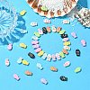 45Pcs 9 Colors Baking Paint Alloy Beads FIND-CJ0003-26-6