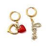 Heart & Word LOVE 304 Stainless Steel Micro Pave Clear Cubic Zirconia Hoop Earrings EJEW-B140-07G-4
