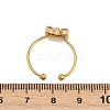 Bowknot 304 Stainless Steel with Clear Cubic Zirconia Cuff Rings for Women LS-RJEW-G362-01G-3