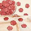 50Pcs 2 Styles Rose & Heart Adhesive Wax Seal Stickers DIY-CP0010-23B-6