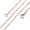 Brass Cable Chains Necklace Making MAK-N029-01RG-3