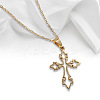 201 Stainless Steel Hollow Cross Pendant Necklaces FS-WGD4837-01-2