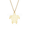 304 Stainless Steel Geometric Artistic Hollow Animal Pendant Necklaces JK0174-4-1