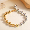 304 Stainless Steel Beaded Bracelets LS-BJEW-Z136-03GP-1