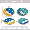 12Pcs 2 Colors Alloy Enamel Pendants ENAM-LP0002-58-2