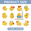 12Pcs Computerized Embroidery Polyester Iron on/Sew on Patches PATC-WH0003-60B-2