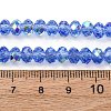 Electroplate Transparent Glass Beads Strands EGLA-A046-01B-20-4