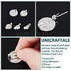 Unicraftale 50Pcs 5 Style 316 Surgical Stainless Steel Brooch Base Settings STAS-UN0053-58-5