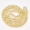 Electroplate Non-magnetic Synthetic Hematite Bead Strands G-Q465-21G-2