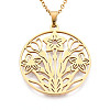 304 Stainless Steel Pendant Necklaces NJEW-T018-57G-4