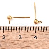 Ion Plating(IP) 304 Stainless Steel Ball Post Stud Earring Findings X-STAS-E163-44G-3