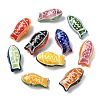 10Pcs 10 Colors Handmade Printed Porcelain Beads PORC-CJ0001-22-8