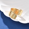 304 Stainless Steel Open Cuff Ring for Women LS-RJEW-M049-01G-03-1