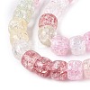 Crackle Transparent Glass Beads Strands GLAA-N069-03A-M-3