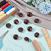 12Pcs 1-Hole Cowhide Shank Buttons BUTT-CL0001-06A-4