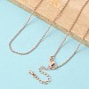 1.5MM Brass Ball Chain Necklaces NJEW-Z097-03RG-3