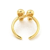 Brass Letter Open Cuff Rings for Women RJEW-G313-01N-G-3