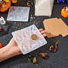  2Pcs 2 Style Halloween Teardrop Pendant Silicone Molds DIY-TA0004-99-6