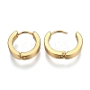 304 Stainless Steel Huggie Hoop Earrings LS-EJEW-O087-09H-2