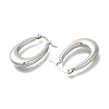304 Stainless Steel Oval Hoop Earrings for Women EJEW-S227-69P-2