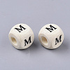 Printed Natural Wood Beads X-WOOD-T026-001M-2