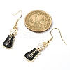 Golden Alloy Enamel Dangle Earrings for Women X-EJEW-JE05657-3