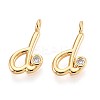 Brass Micro Pave Cubic Zirconia Charms KK-N263-97G-D-1