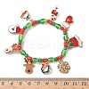 Christmas Alloy Enamel Charm Bracelets LS-BJEW-B155-01A-KCG-3
