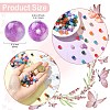 120Pcs 12 Colors Round Imitation Cat Eye Resin Beads RESI-CJ0004-65-2