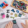   4 Sets 2 Style Letter A~Z & Number 0~9 Polyester Embroidery Cloth Iron on/Sew on Patches PATC-PH0001-05-3