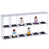 2-Tier 12-Slot Transparent Acrylic Mini Building Block Presentation Boxes without Lids ODIS-WH0030-145-1