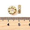 Flat Round Brass Micro Pave Cubic Zirconia Spacer Beads KK-L230-02G-02-2