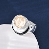 Zinc Alloy & Enamel Stretch Finger Rings for Women RJEW-M101-01C-G-3