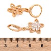 Brass Micro Pave Clear Cubic Zirconia Leverback Earrings EJEW-K300-53G-5