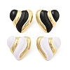 PVD Vacuum Plating Golden 304 Stainless Steel Stud Earrings for Women EJEW-Z068-07G-1