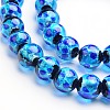 Glow in the Dark Luminous Style Handmade Silver Foil Glass Round Beads LS-FOIL-I006-10mm-02-1