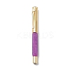 Dyed Natural Quartz Brass Pens AJEW-M209-05G-1