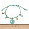 304 Stainless Steel Enamel  Charms Bracelets BJEW-C114-12G-5