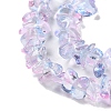 Spray Painted Transparent Glass Beads Strands GLAA-P060-01A-16-4