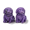 Dyed Natural Imperial Jasper Dog Figurine Statue for Living Room Table Home Decoration DJEW-N003-05A-1