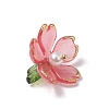 Acrylic Flower Pendants PALLOY-TA00245-4