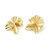 Rack Plating Brass Flower Stud Earrings for Women LS-EJEW-Z019-16G-1