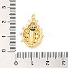 Brass Pave Cubic Zirconia  Pendants X-KK-Z028-04G-3