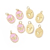 Brass Micro Pave Clear Cubic Zirconia Pendants LS-ZIRC-A020-02G-7