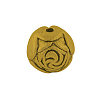 Tibetan Style Alloy Round Carved Rose Beads LS-TIBEB-0892-AG-FF-1