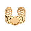 304 Stainless Steel Cuff Ring Components SA-CBA82C8-03A-G-2