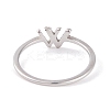 304 Stainless Steel Letter W Finger Ring for Women RJEW-C086-07-P-3