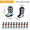 CHGCRAFT 20Pcs 2 Colors Cowboy Boot Silicone Focal Beads SIL-CA0003-19-2